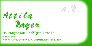 attila mayer business card